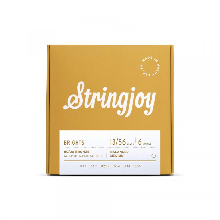 Stringjoy BRIGHTS 80/20 Bronze 13-56 黃銅 6弦木吉他套弦 STRSJ-BB1356